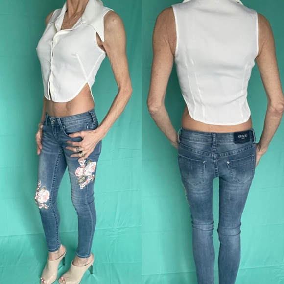 Mark Wonk Nark white crop top - Picture 2 of 16